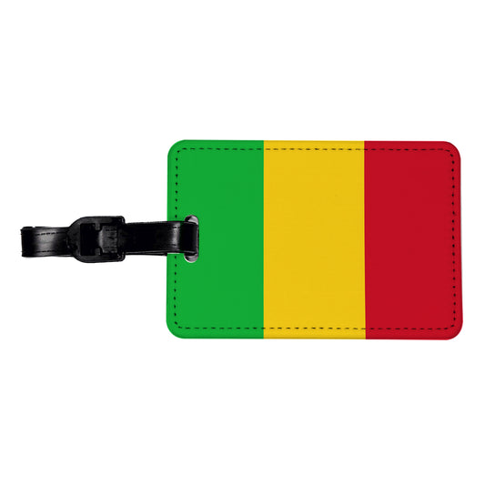 Mali Country Flag Travel Faux Leather Luggage Tag