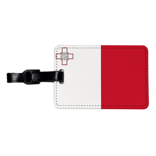 Malta Country Flag Travel Faux Leather Luggage Tag