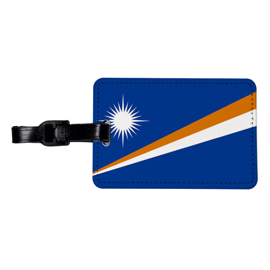 Marshall Islands Country Flag Travel Faux Leather Luggage Tag