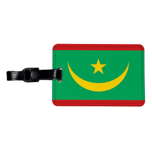 Mauritania Country Flag Travel Faux Leather Luggage Tag