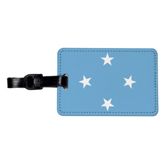 Micronesia Country Flag Travel Faux Leather Luggage Tag