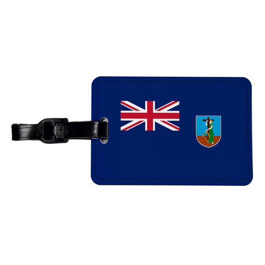 Montserrat Country Flag Travel Faux Leather Luggage Tag