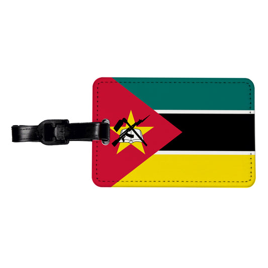 Mozambique Country Flag Travel Faux Leather Luggage Tag