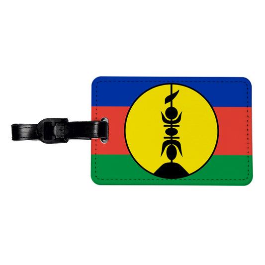 New Caledonia Country Flag Travel Faux Leather Luggage Tag