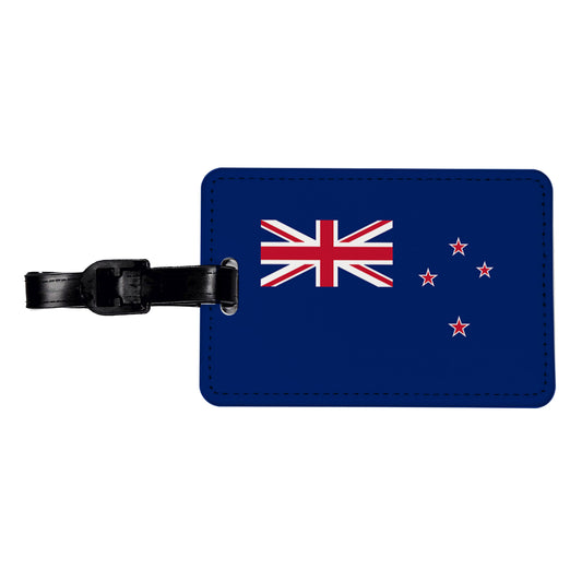 New Zealand Country Flag Travel Faux Leather Luggage Tag