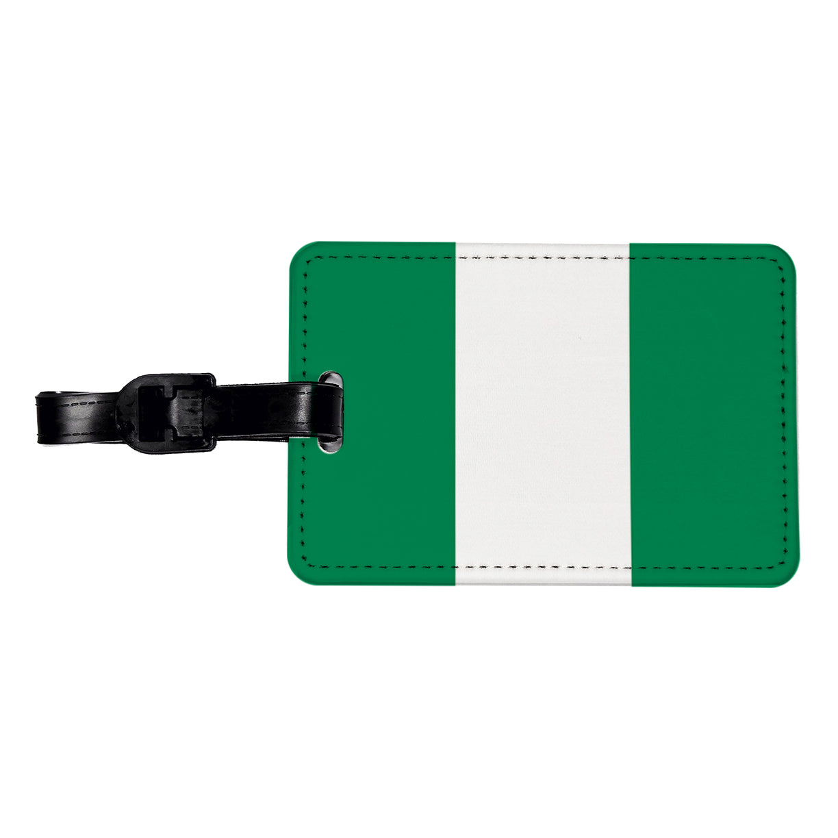 Nigeria Country Flag Travel Faux Leather Luggage Tag
