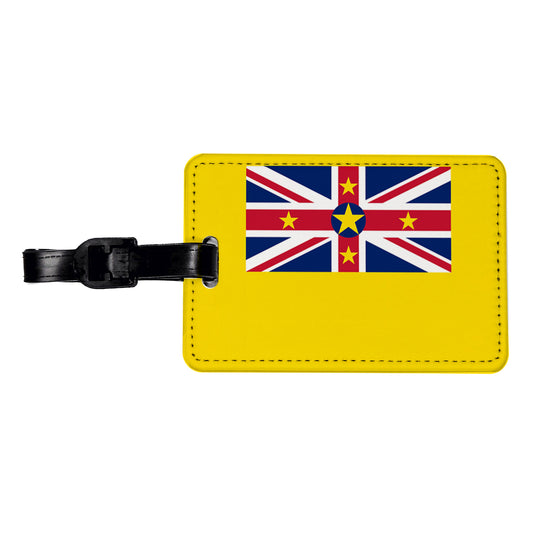 Niue Country Flag Travel Faux Leather Luggage Tag
