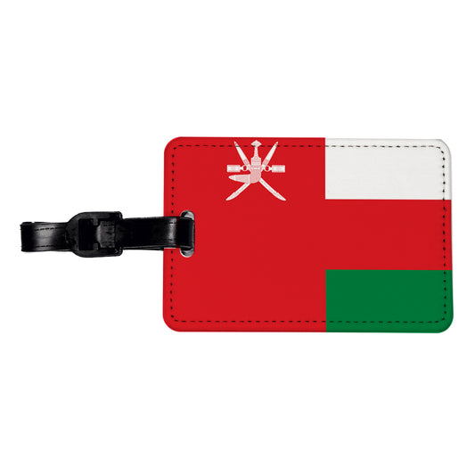 Oman Country Flag Travel Faux Leather Luggage Tag