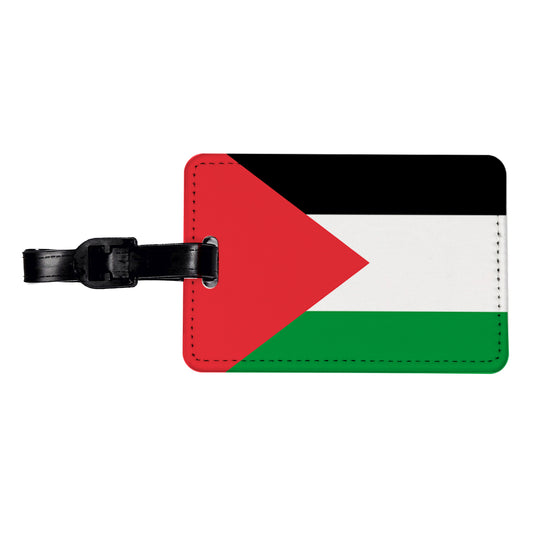 Palestine, State of Country Flag Travel Faux Leather Luggage Tag