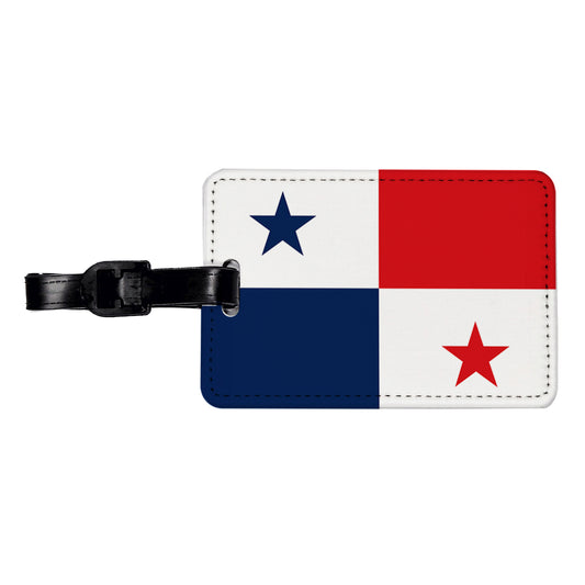 Panama Country Flag Travel Faux Leather Luggage Tag