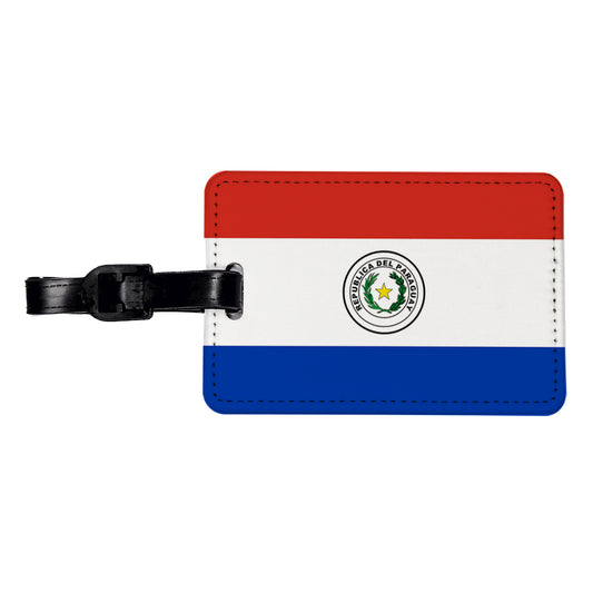 Paraguay Country Flag Travel Faux Leather Luggage Tag