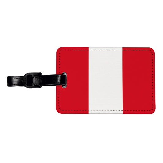 Peru Country Flag Travel Faux Leather Luggage Tag