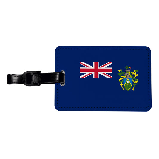 Pitcairn Country Flag Travel Faux Leather Luggage Tag