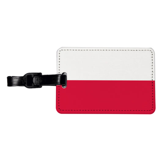 Poland Country Flag Travel Faux Leather Luggage Tag