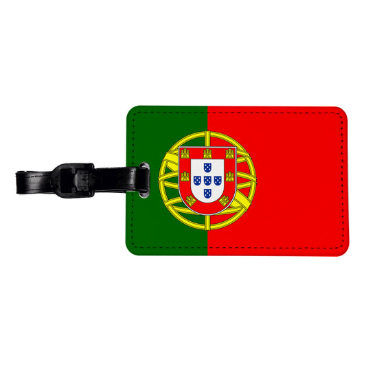 Portugal Country Flag Travel Faux Leather Luggage Tag