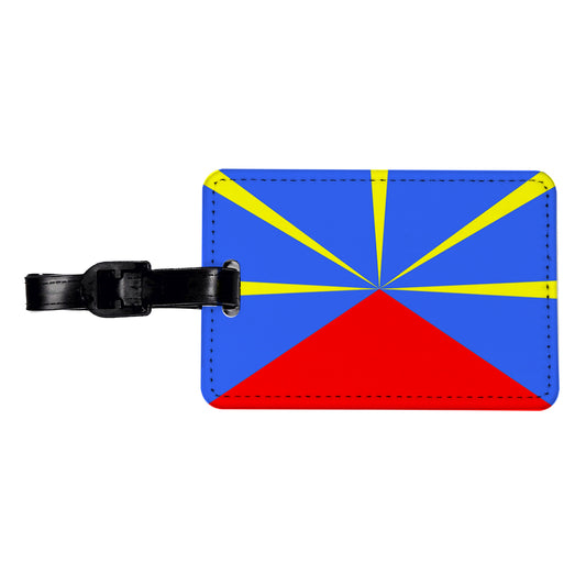 Réunion Country Flag Travel Faux Leather Luggage Tag