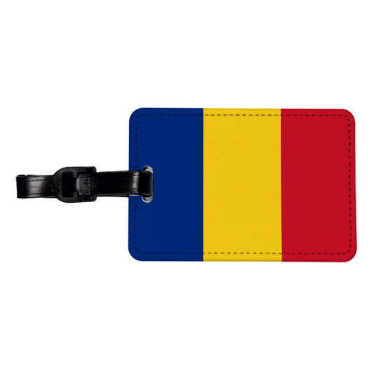 Romania Country Flag Travel Faux Leather Luggage Tag