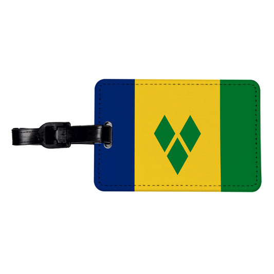 Saint Vincent and the Grenadines Country Flag Travel Faux Leather Luggage Tag