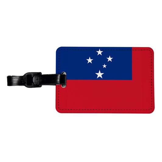 Samoa Country Flag Travel Faux Leather Luggage Tag