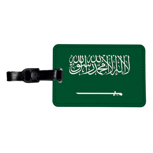 Saudi Arabia Country Flag Travel Faux Leather Luggage Tag