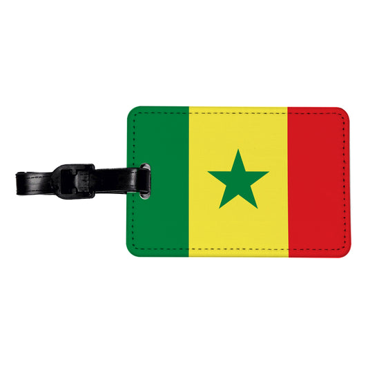 Senegal Country Flag Travel Faux Leather Luggage Tag