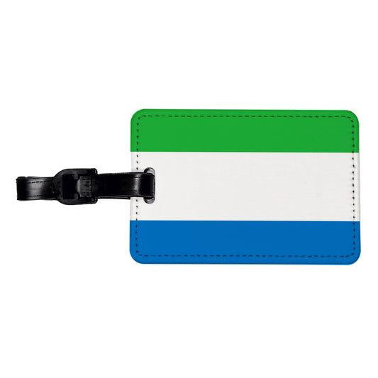 Sierra Leone Country Flag Travel Faux Leather Luggage Tag