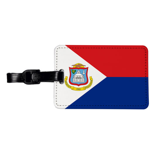 Sint Maarten (Dutch part) Country Flag Travel Faux Leather Luggage Tag