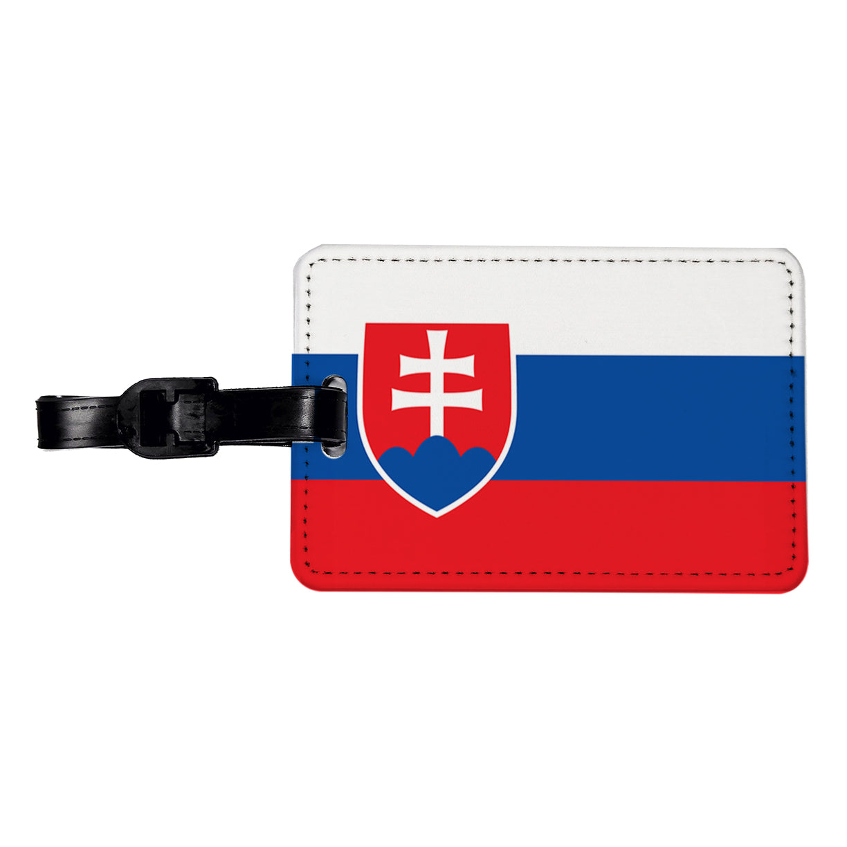 Slovakia Country Flag Travel Faux Leather Luggage Tag