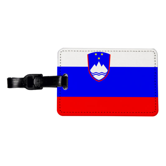 Slovenia Country Flag Travel Faux Leather Luggage Tag