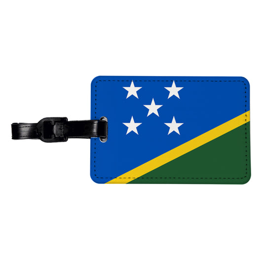 Solomon Islands Country Flag Travel Faux Leather Luggage Tag