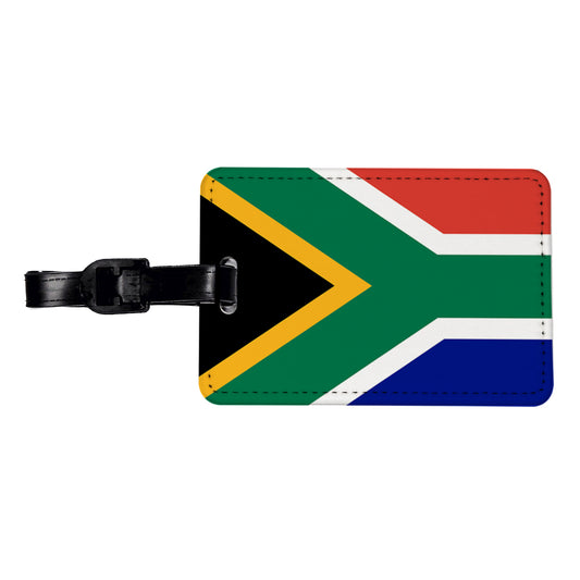 South Africa Country Flag Travel Faux Leather Luggage Tag