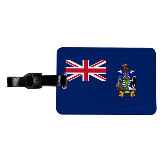 South Georgia and the South Sandwich Islands Country Flag Travel Faux Leather Luggage Tag