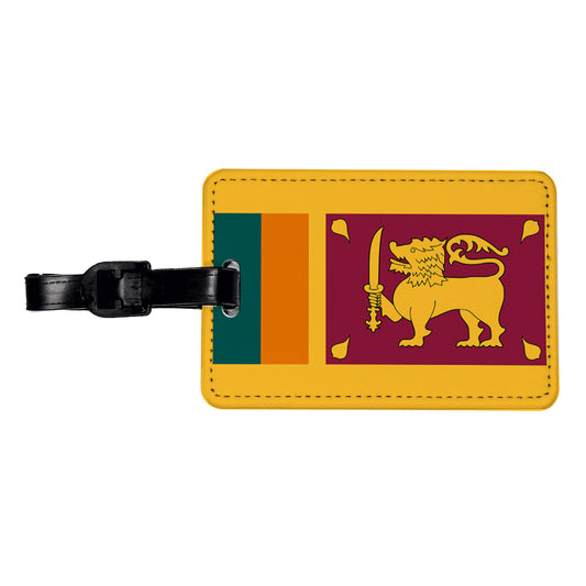 Sri Lanka Country Flag Travel Faux Leather Luggage Tag