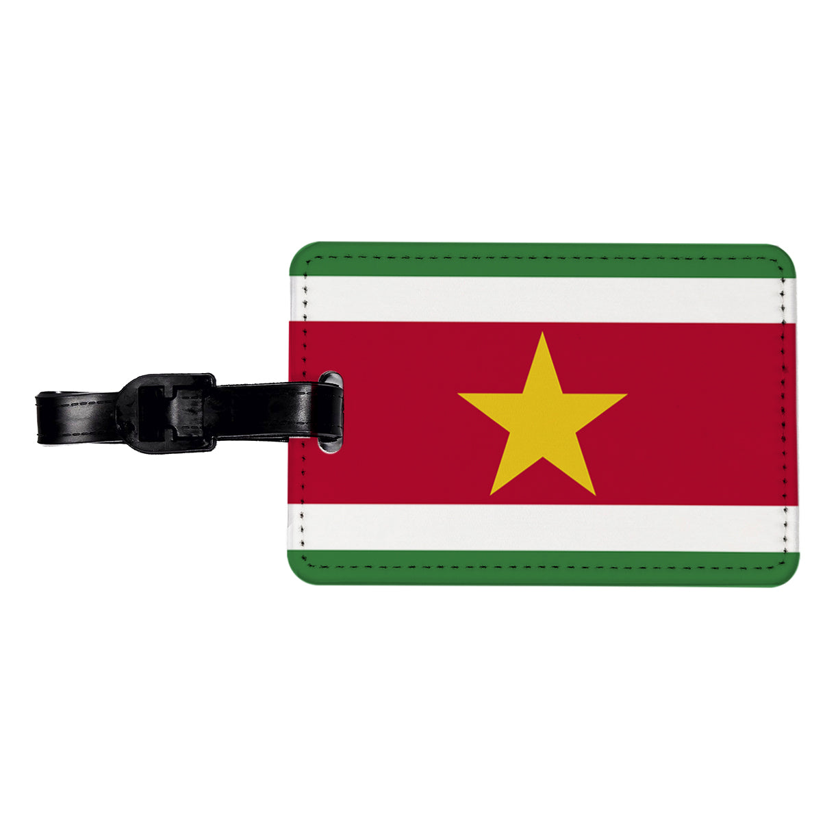 Suriname Country Flag Travel Faux Leather Luggage Tag