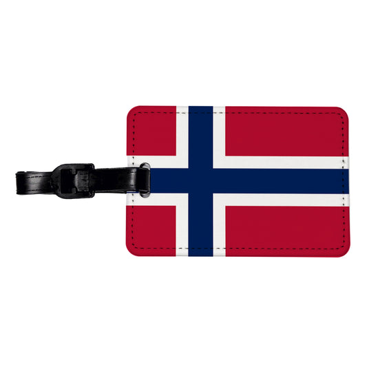 Svalbard and Jan Mayen Country Flag Travel Faux Leather Luggage Tag