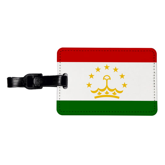 Tajikistan Country Flag Travel Faux Leather Luggage Tag