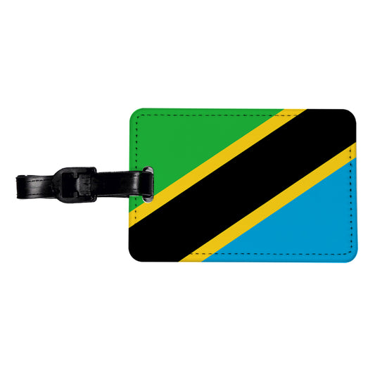 Tanzania, United Republic of Country Flag Travel Faux Leather Luggage Tag