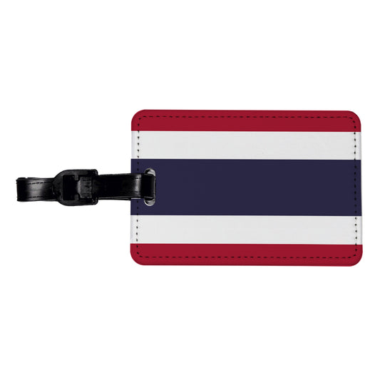 Thailand Country Flag Travel Faux Leather Luggage Tag