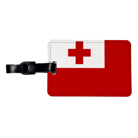 Tonga Country Flag Travel Faux Leather Luggage Tag