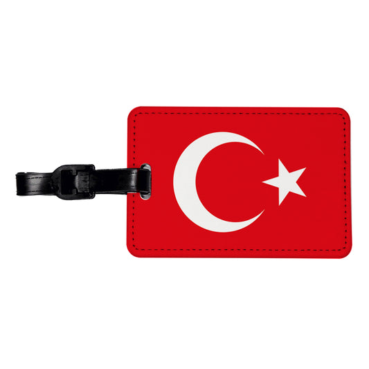 Turkey Country Flag Travel Faux Leather Luggage Tag
