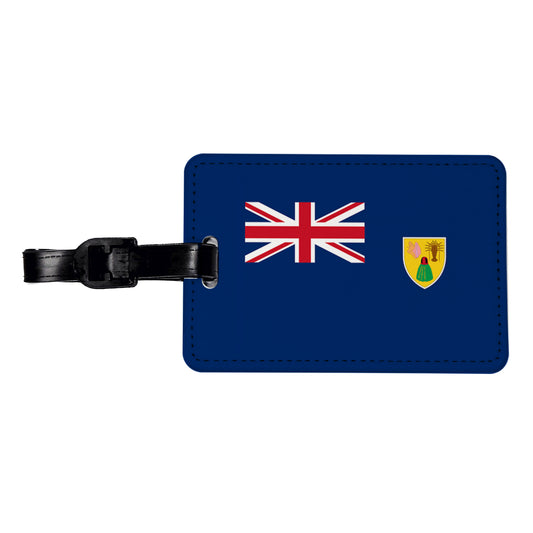 Turks and Caicos Islands Country Flag Travel Faux Leather Luggage Tag