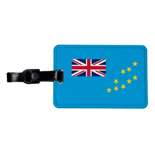 Tuvalu Country Flag Travel Faux Leather Luggage Tag
