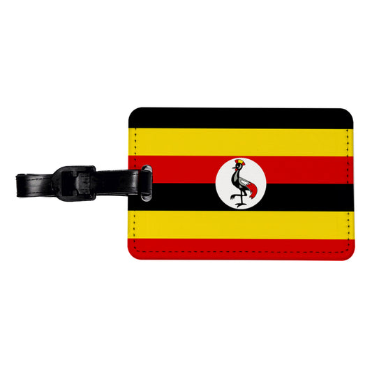 Uganda Country Flag Travel Faux Leather Luggage Tag