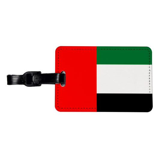 United Arab Emirates Country Flag Travel Faux Leather Luggage Tag