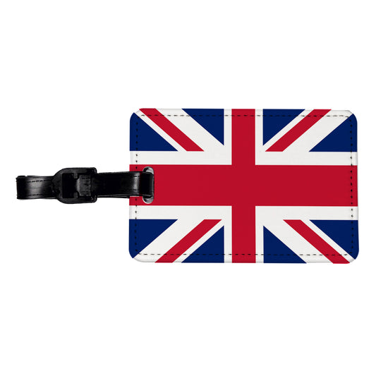 United Kingdom of Great Britain and Northern Ireland Country Flag Travel Faux Leather Luggage Tag