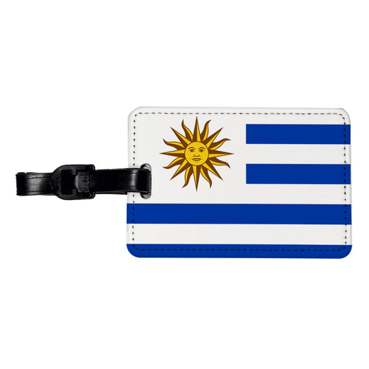 Uruguay Country Flag Travel Faux Leather Luggage Tag