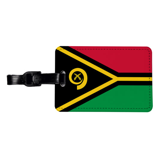 Vanuatu Country Flag Travel Faux Leather Luggage Tag