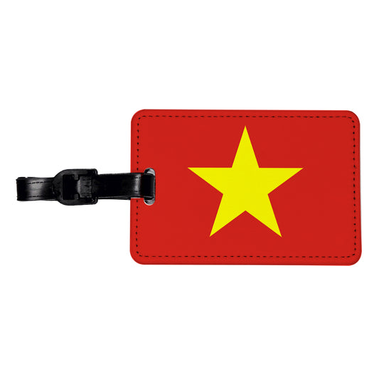Viet Nam Country Flag Travel Faux Leather Luggage Tag