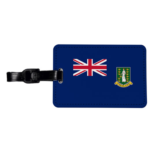 Virgin Islands (British) Country Flag Travel Faux Leather Luggage Tag