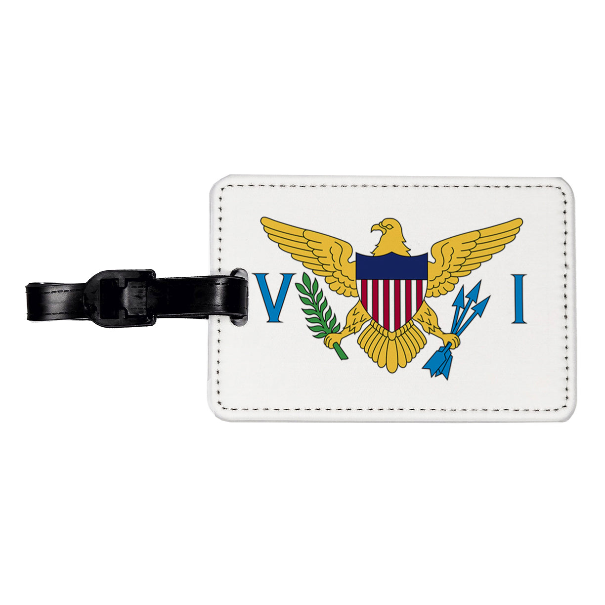 Virgin Islands (U.S.) Country Flag Travel Faux Leather Luggage Tag